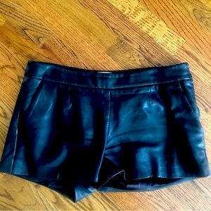 Sezane Harlow Leather Shorts